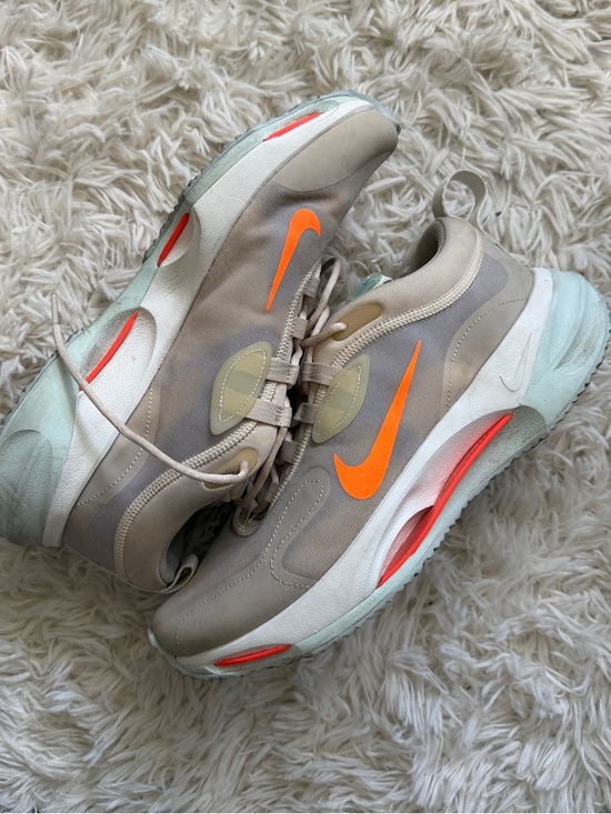 Nike Shoes - Nike Women’s Beige Sneakers with Orange Swoosh
